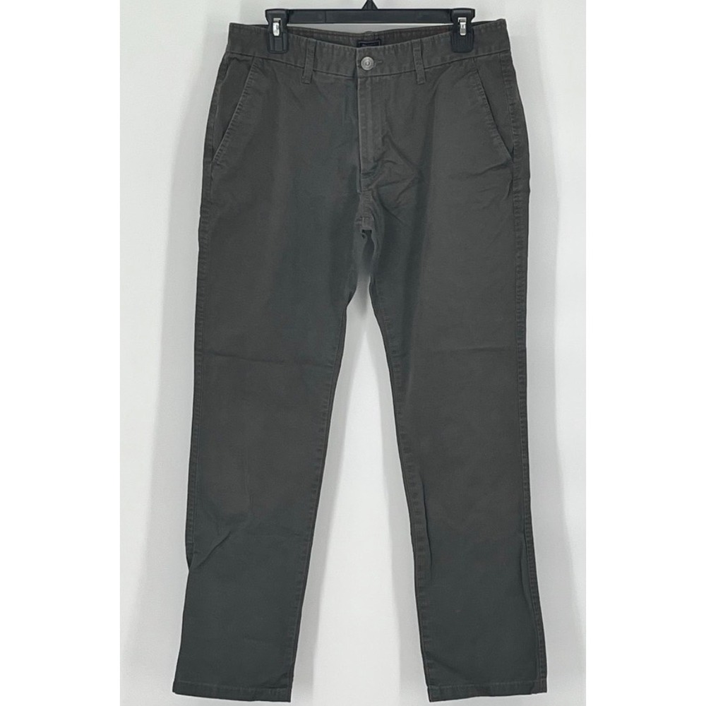 GAP Mens Pants Lived In Tapered Khakis 32x32 Charcoal Grey Cotton Chinos Neutral